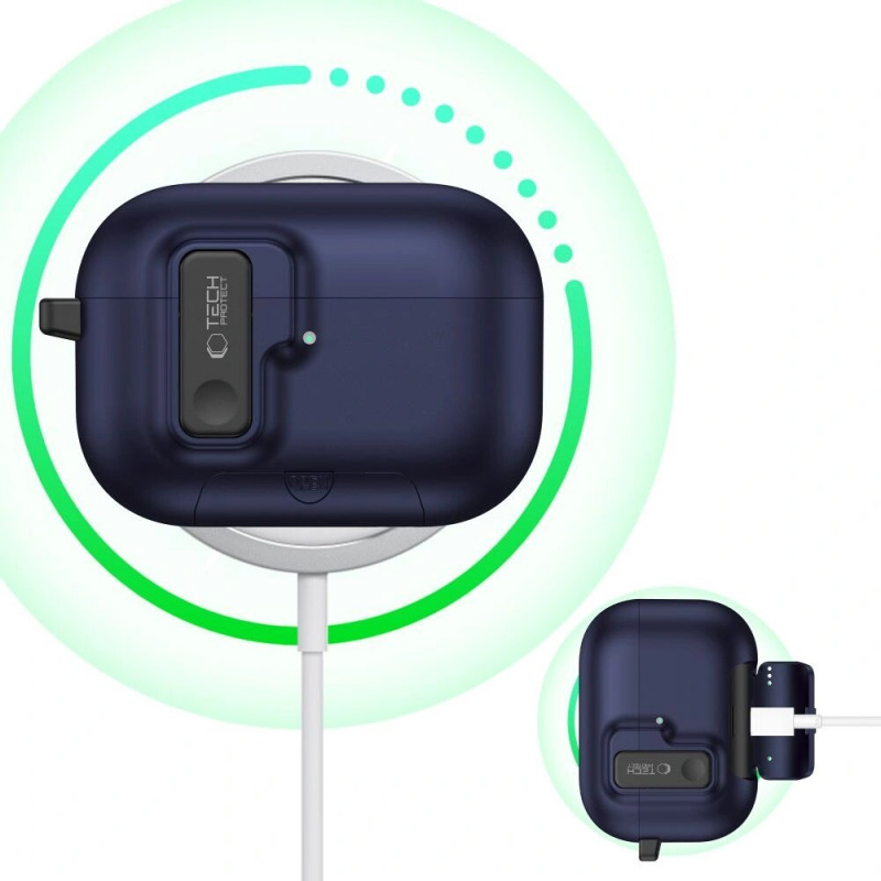 Tech-Protect Slim Hook maciņš Apple AirPods Pro 3, Navy Blue