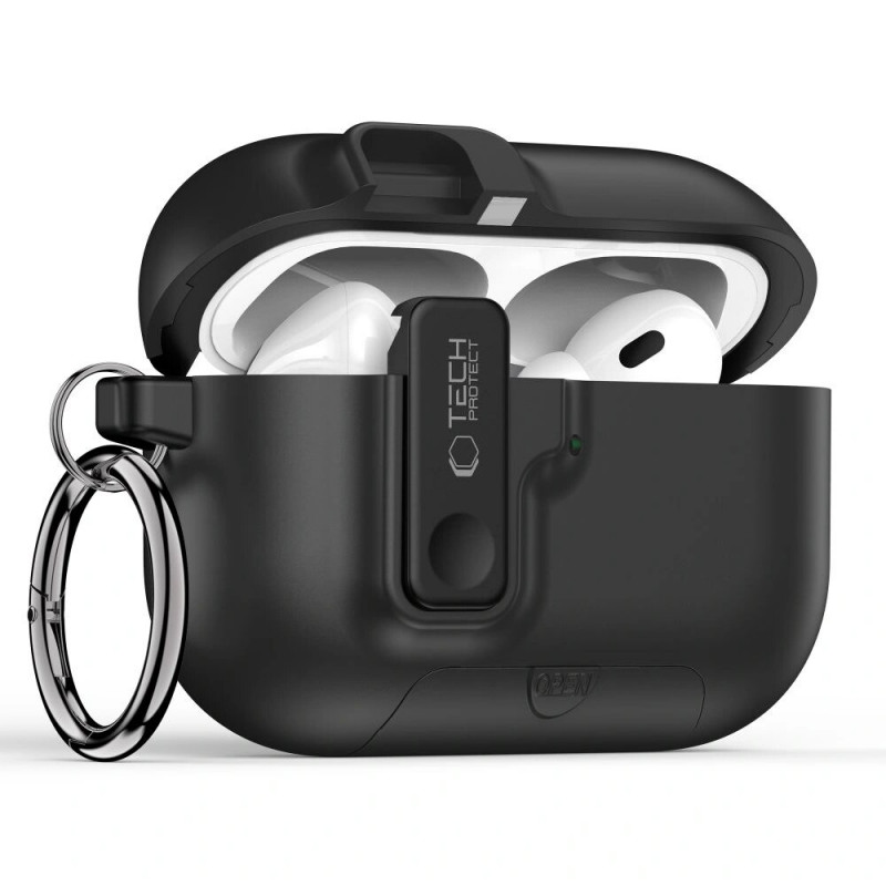 Tech-Protect Slim Hook maciņš Apple AirPods Pro 3, melns