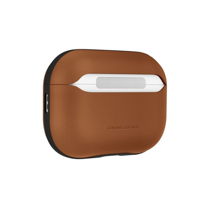 Tech-Protect NaturalFit apvalks Apple AirPods Pro 3 austiņu uzlādes futrālim, brūns