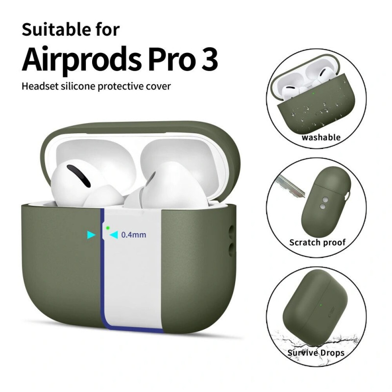 Tech-Protect silikona maciņš Apple AirPods Pro 3 Olive Green