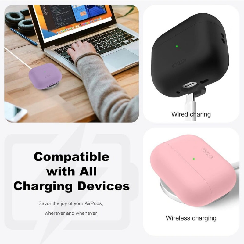 Tech-Protect silikona maciņš Apple AirPods Pro 3 melns