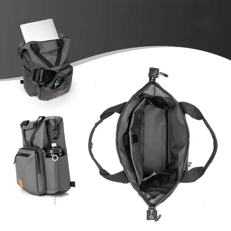 Rockbros H43 mugursoma Brompton salokāmajam velosipēdam, pelēka