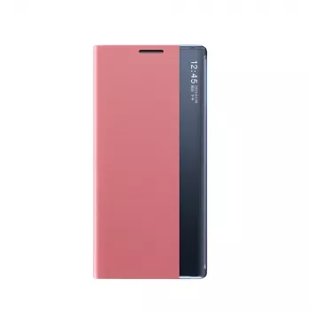 Hurtel New Sleep Case vāciņš Samsung Galaxy S25 Ultra ar pārlocītu vāku un statīvu, rozā