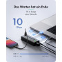 ICY BOX IB-AC618a 7 pieslēgvietu USB 3.2 Gen 2 centrmezgls, alumīnijs, 12 V
