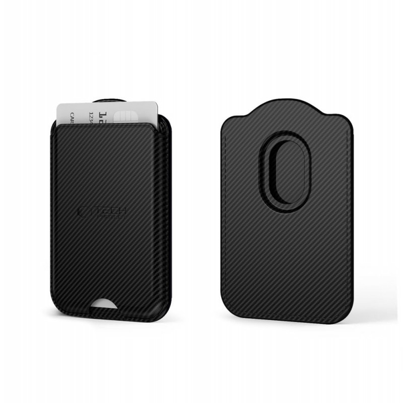 Tech-Protect CH02 MagWallet MagSafe universāls magnētisks karšu turētājs, Carbon