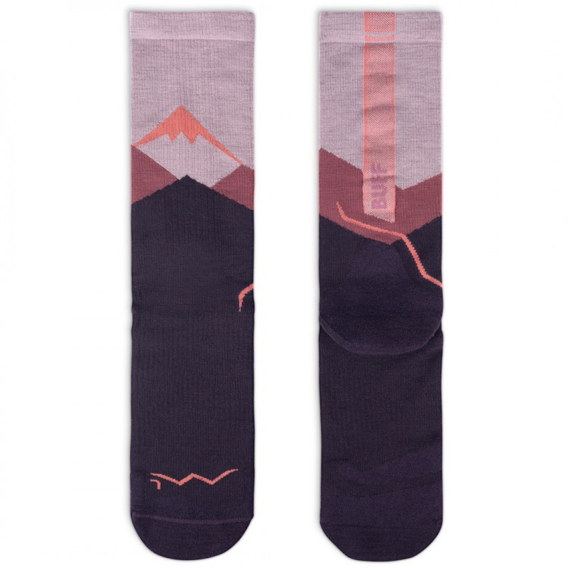 Buff Merino Lightweight Crew Sock LWC1 zeķes, Pink, L