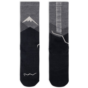 Buff Merino Lightweight Crew Sock LWC1, Graphite, L zeķes