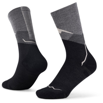 Buff Merino Lightweight Crew Sock LWC1, Graphite, L zeķes
