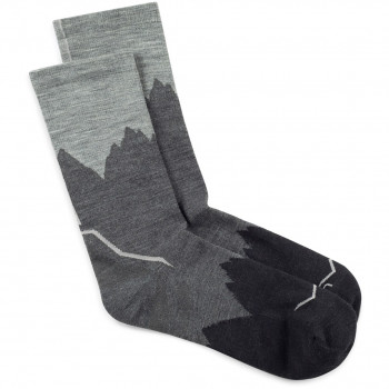 Buff Merino Lightweight Crew zeķes LWC3, melnā krāsā, L