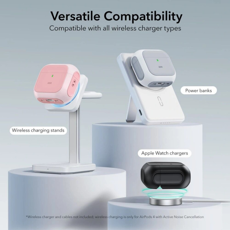ESR Orbit HaloLock MagSafe apvalks Apple AirPods 4, rozā