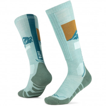 Buff Merino HW Over The Calf Socks HWO1 Sea Green L zeķes