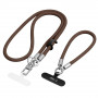 Tech-Protect C10S Rope pāri plecam un plaukstas siksniņu komplekts, Walnut Brown/Titanium