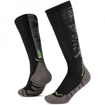 Buff Merino HW Over The Calf Socks HWO2 zeķes, melnā krāsā, L