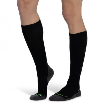 Buff Merino HW Over The Calf Socks HWO2 zeķes, melnā krāsā, L