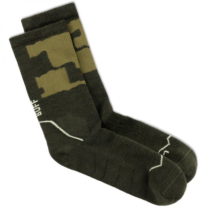 Buff Thermonet® Crew Socks TC Olive Green L zeķes