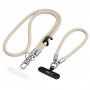 Tech-Protect C10S Rope pār plecu un plaukstas siksnu komplekts, Desert Beige/Titanium