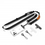 Tech-Protect C9S Rope Crossbody telefona siksna, melna/oranža