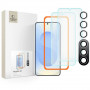 Tech-Protect Supreme Set rūdītā stikla ekrāna un kameras objektīva aizsargu komplekts Samsung Galaxy S25+, caurspīdīgs (3 gab.)