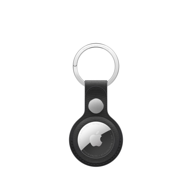 Apple AirTag FineWoven atslēgu gredzens, melns (MKG44ZM/A)
