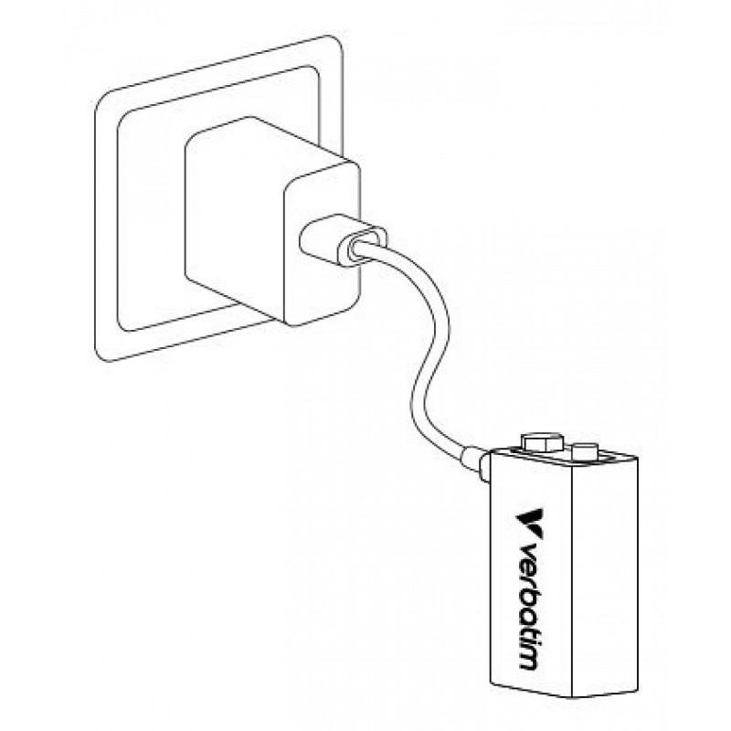 Verbatim 30251 USB-C akumulators Li-ion 9V 335 mAh (1 gab.)