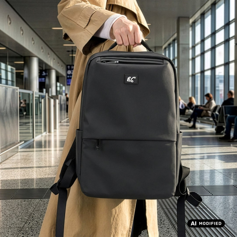 NanoRS RS202 B portatīvā datora mugursoma 15.6", melna, 41x29x4, ūdensnecaurlaidīga