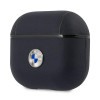 BMW BMA3SSLNA īstas ādas vāciņš ar sudraba logotipu Apple AirPods 3, navy
