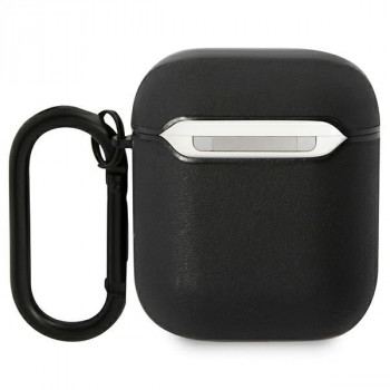 BMW BMA222RVSK Leather Color Lines vāciņš Apple AirPods 1/2, melns
