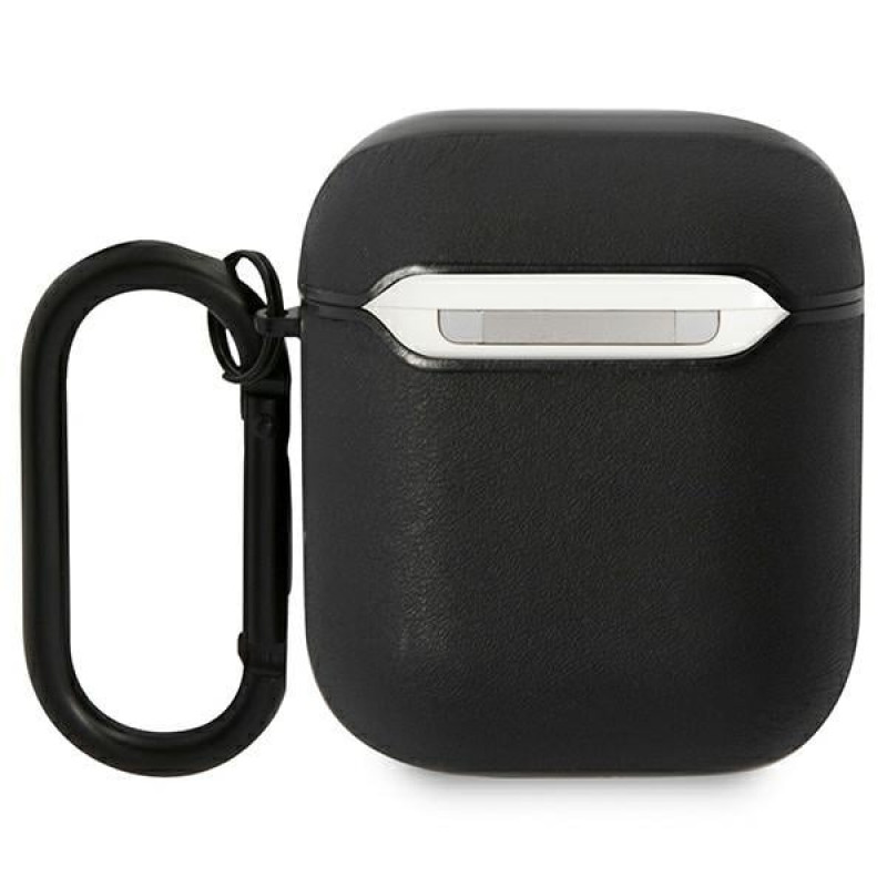 BMW BMA222RVSK Leather Color Lines vāciņš Apple AirPods 1/2, melns