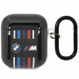 BMW BMA222SWTK Multiple Colored Lines vāciņš Apple AirPods 1/2, melns
