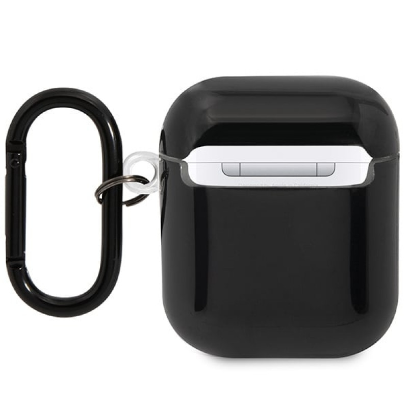 BMW BMA222SWTK Multiple Colored Lines vāciņš Apple AirPods 1/2, melns