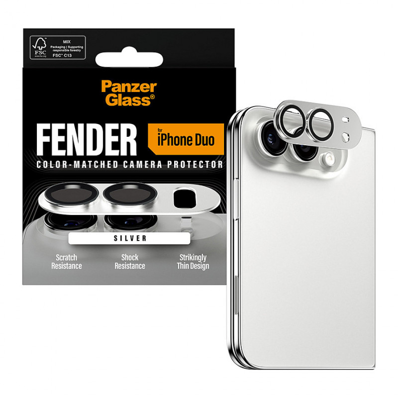 PanzerGlass Fender kameras aizsargs iPhone Duo, balts