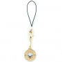 Guess 4G Heart Diamond Charm ar rhinestones telefona piekariņš, zelta krāsā, GUCPMHGLD