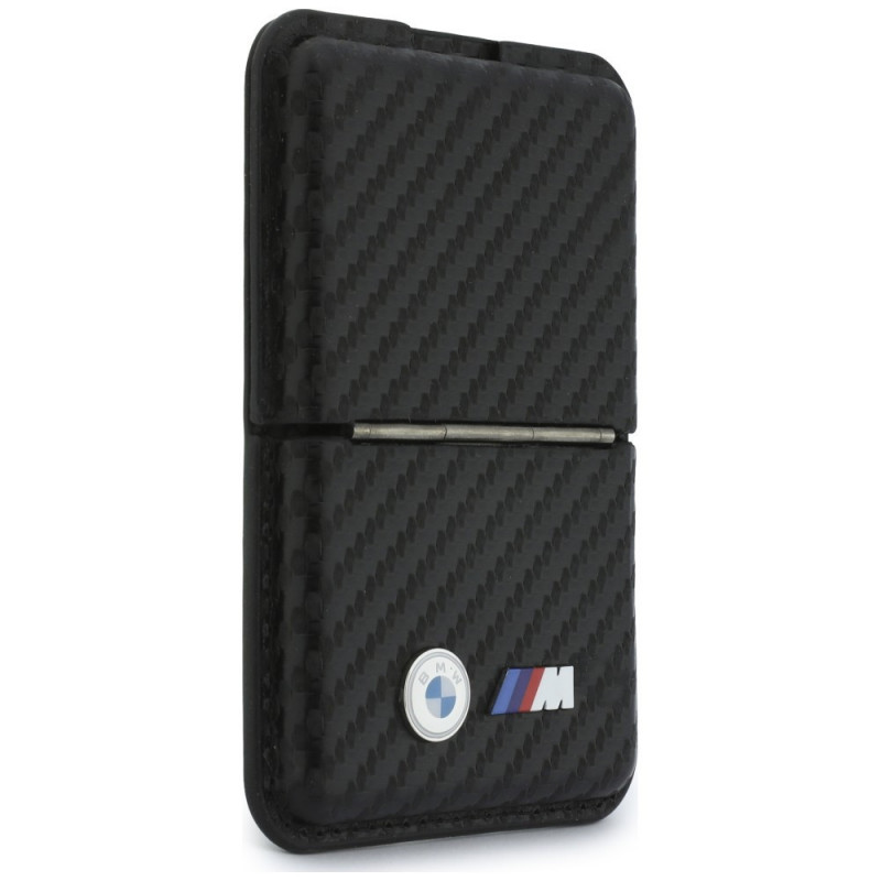 BMW M Carbon Metal Logos MagSafe maciņš, melns