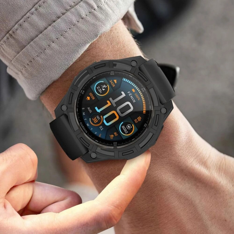 Tech-Protect Defense Air maciņš pulkstenim Garmin Fenix 7X / 7X Pro, melns