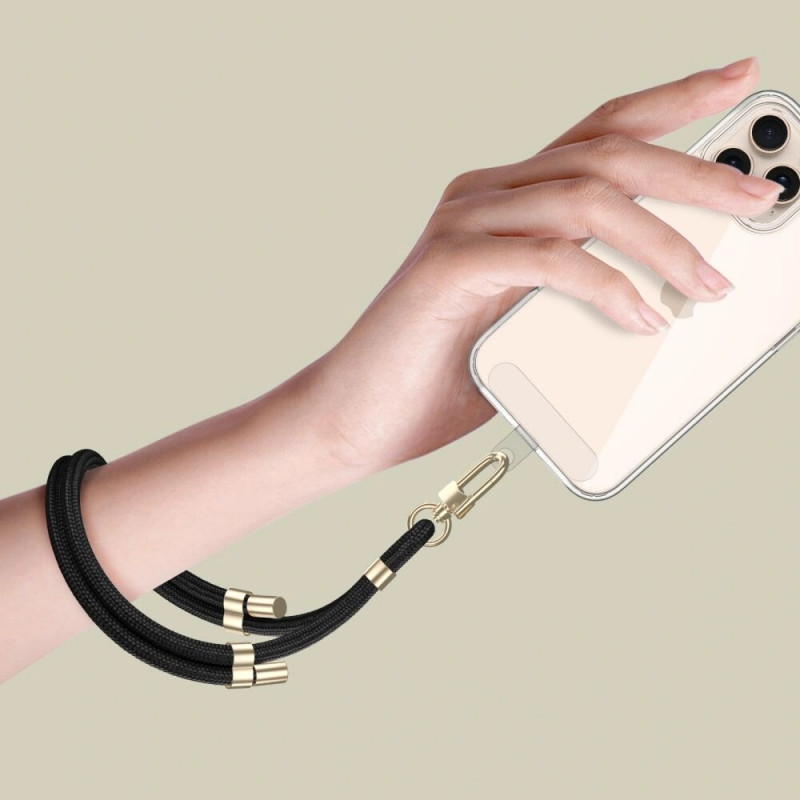 Tech-Protect C4S Rope Wrist Strap, melna/zelta