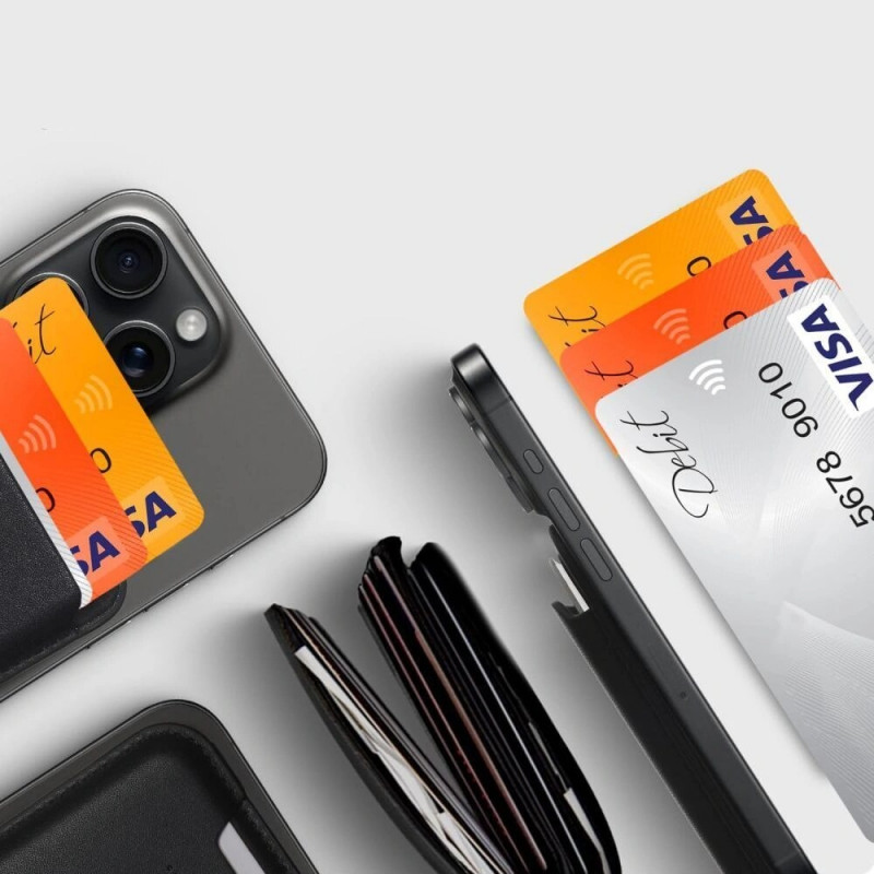 Tech-Protect MagWallet MagSafe universālais magnētiskais karšu turētājs, oranžs