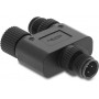Delock 60849 M12 Y-sadalītājs A-kodējums 4 pin, 1 x spraudnis uz 1 x spraudni un 1 x ligzdu