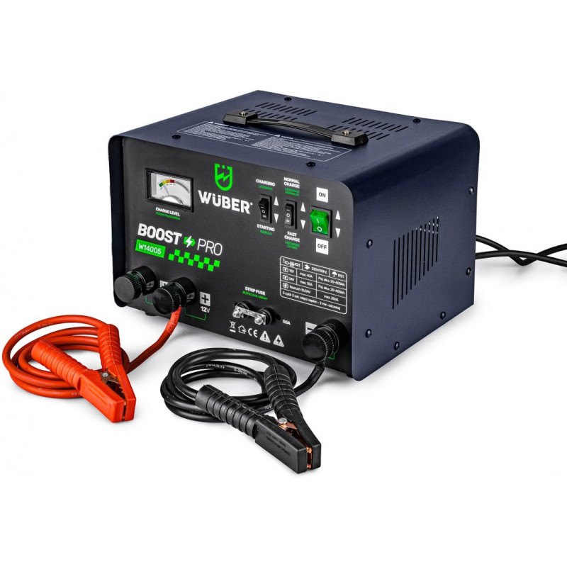 Wuber W14005 automašīnu akumulatora lādētājs ar palaišanas funkciju, 40 A, 12 V/24 V