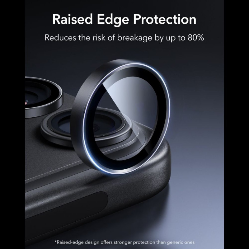 ESR Armorite ESR kameras objektīvu aizsargs Apple iPhone 18 Pro / 18 Pro Max, melns