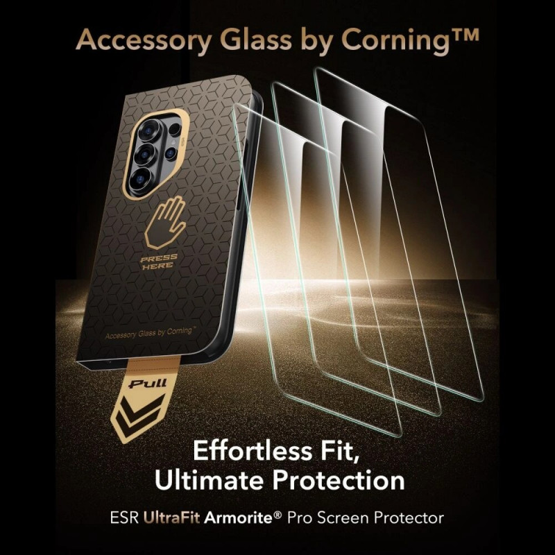ESR UltraFit Armorite Pro rūdītais stikls Samsung Galaxy S26 Ultra, Clear