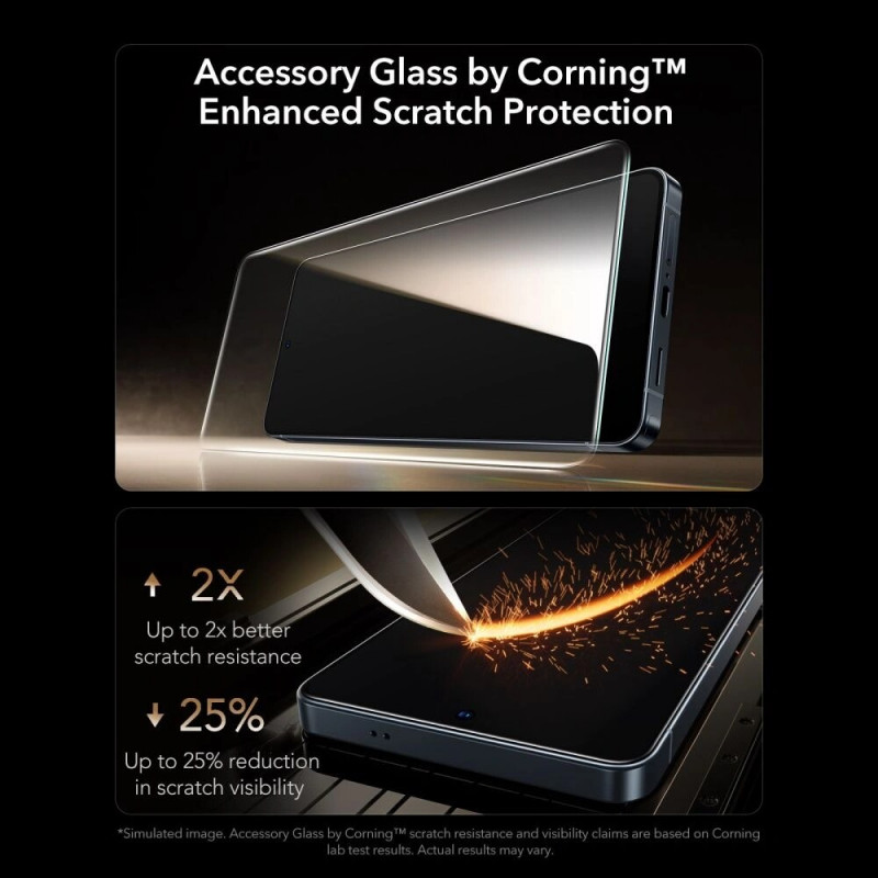 ESR UltraFit Armorite Pro rūdītais stikls Samsung Galaxy S26 Ultra, Clear