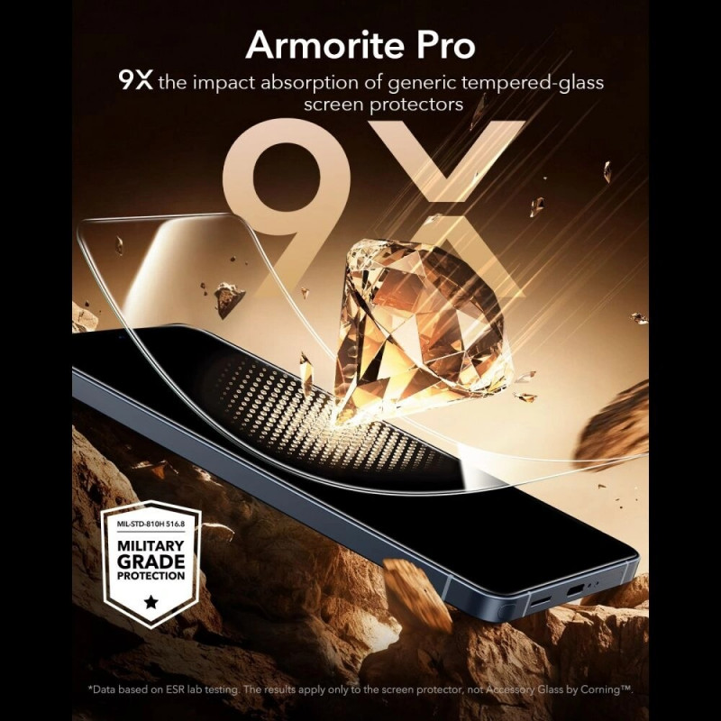 ESR UltraFit Armorite Pro rūdītais stikls Samsung Galaxy S26 Ultra, Clear