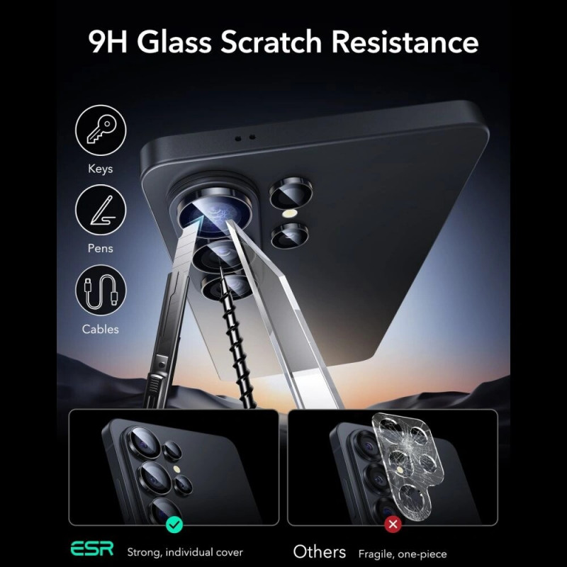 ESR Armorite kameras objektīva aizsargs Samsung Galaxy S26 Ultra, melns
