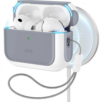 ESR Orbit HaloLock MagSafe apvalks Apple AirPods Pro 3 austiņu uzlādes futrālim, balts