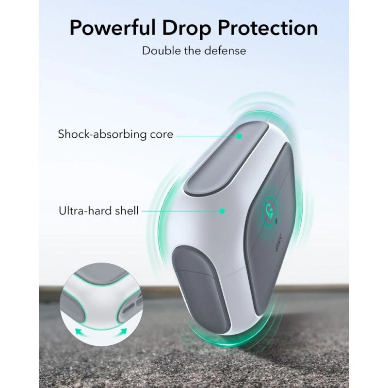 ESR Orbit HaloLock MagSafe apvalks Apple AirPods Pro 3 austiņu uzlādes futrālim, balts