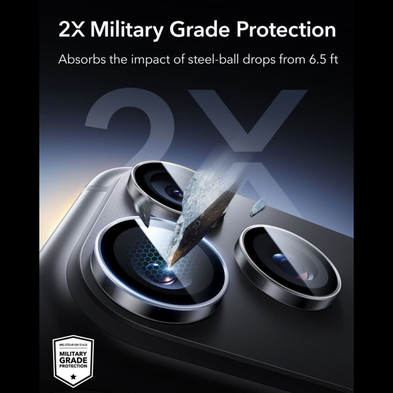 ESR Armorite kameras objektīva aizsargs Apple iPhone 18 Pro / 18 Pro Max, caurspīdīgs, 1D99500202
