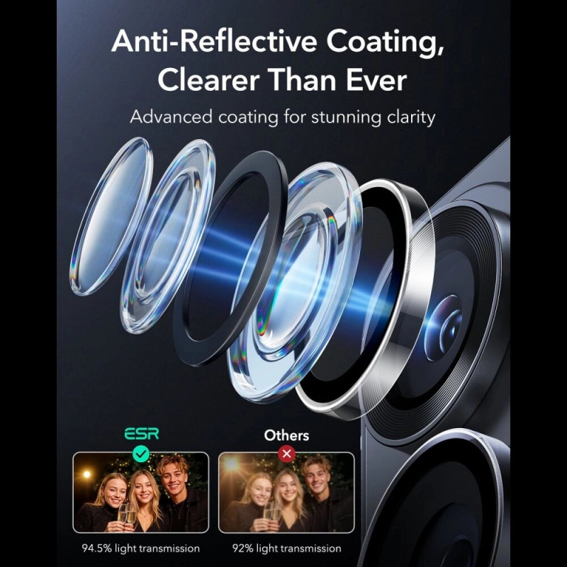 ESR Armorite kameras objektīva aizsargs Samsung Galaxy S26 Ultra, Clear