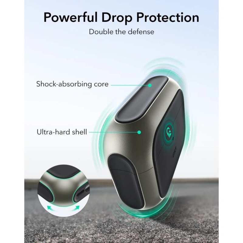 ESR Orbit HaloLock MagSafe futrālis Apple AirPods Pro 3, Titanium