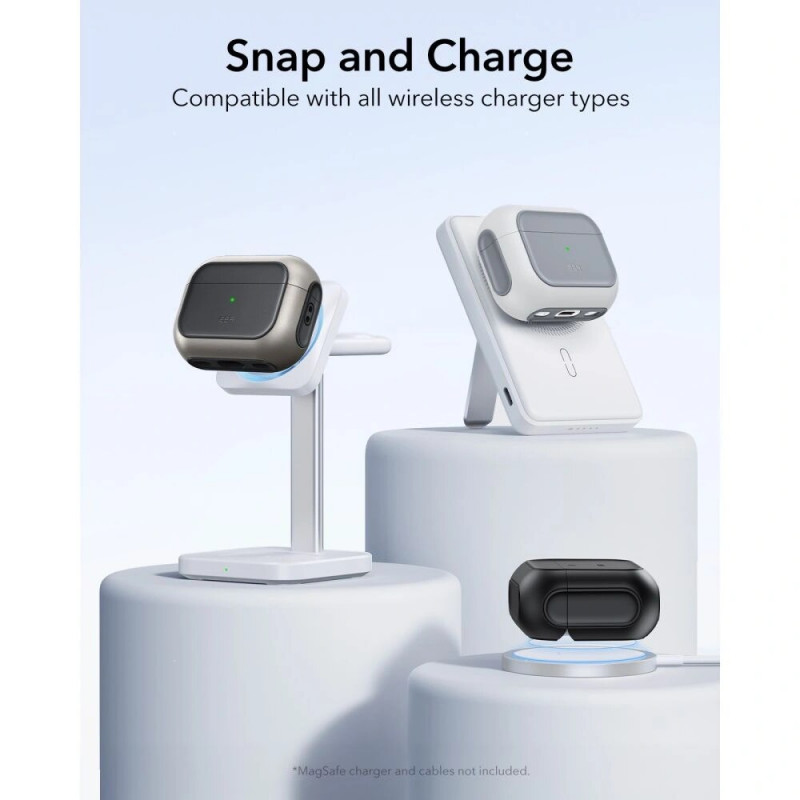 ESR Orbit HaloLock MagSafe futrālis Apple AirPods Pro 3, Titanium