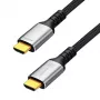 LogiLink CH0121 HDMI kabelis, A/M uz A/M, 8K/60 Hz, 48 Gbps, metāls, neilons, melns/pelēks, 1 m